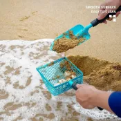 趕海耙子 沙灘耙子 趕海篩網鏟套裝海邊沙灘耙子挖花蛤蜊蜆子神器新款趕海工具三件套