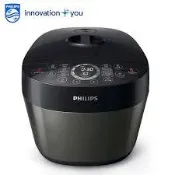 現貨福利品【PHILIPS 飛利浦】雙重溫控智慧萬用鍋5L-鈦灰黑 (HD2141)另售:HD2143/HD2171