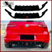 適用於【 VW golf 7 Golf MK7普通版 GTI】後槓下巴後下巴後唇尾唇後擾流刀鋒款下巴改裝
