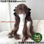 崇.發票假髮 假髮女 焦溏瑪奇朵假發女秋冬顯白氣質焦溏色長卷發日常仿真發全頭濤