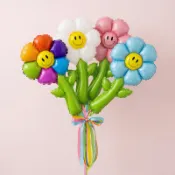 7吋 綠葉 雛菊 手持棒 教師節 氣球兒童生日裝飾鋁箔派對用品節日派對需要裝飾週年派對用品活動diy