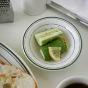 現貨｜Tuxton美國品牌 Green bay Fruit dish綠色線條醬料碟