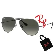 【RayBan 雷朋】經典飛官款太陽眼鏡 RB3025 004/71 58mm 槍灰框漸層灰鏡片 公司貨(贈RAY BAN托特包)