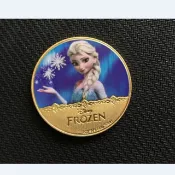 冰雪奇緣 迪士尼冰雪奇緣紀念幣紀念章愛莎安娜公主金屬牙仙子金幣換牙禮物 艾莎 安娜 公主