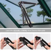 Toyutw)自動開窗器溫室開窗器自動開窗器溫度感應噴漆鐵雙彈簧開窗器