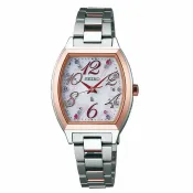 大高雄鐘錶城 seiko SK037 Lukia 1B22-0BB0KS(SSVW082J) 雙色玫瑰金酒桶太陽能電波腕錶/白面28*26mm｜樂天領券現折★全館特惠中★指定刷卡回饋10%