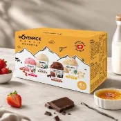 【Movenpick 莫凡彼】100ml冰淇淋四入組*3組(共12盒；夢幻香草*3+草莓*3+金典巧克力*3+法式焦糖布丁*3)
