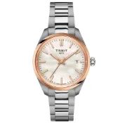 TISSOT 天梭 官方授權 T150.210.21.111.00 PR100 珍珠貝石英女錶 周年慶獻禮-銀x玫瑰金/34mm T1502102111100