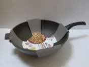 【媽咪廚房】台灣製造 UNICOOK樂廚 超硬不沾鍋深型圓底炒鍋 34cm  /一體成型無卯釘/可用鐵鏟