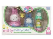 ◎超級批發◎日本空運 483555 miffy 米菲兔 5吋 俄羅斯娃娃 公仔 景品 擺飾 模型 桌上文具收納 5pcs