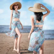 BIKINI三件套歐美高級感新款泳裝 渡假海邊 溫泉遊泳衣女分體比基尼