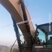 工程機械油缸防塵套 防油泥伸縮設計 帆布耐磨拉鏈拆卸 挖土機液壓桿保護套配件 重機具農機維修防護