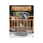 (店+)鸚鵡鳥籠  白鐵鳥籠 30不銹鋼鳥籠子橫絲玄鳳專用鸚鵡籠子豪華鳥籠置物架 