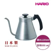 HARIO V60菲特系列 白金不鏽鋼菲特細口壺800ml VKF-120-HSV