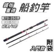 【黑皮釣具】 船釣竿 鐵板竿 約65號 土魠 飛扁 鮪魚 煙仔 紅甘 馬加 貼底 沉底 大物 GT 海竿 釣竿 台灣現貨