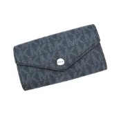 Michael Kors COOPER滿版LOGO壓扣鑰匙包36U9LGFK1B(藍)