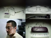 【信義計劃眼鏡】夏利豪 CHARRIOL 光學眼鏡 日本製 純鈦金屬框 彈簧銀色方框 搭配皮包皮帶手鍊別針項鍊手套襯衫