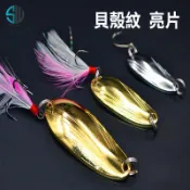 【SW岸行者】Spoon貝殼紋亮片 5g/7g/13g 路亞湯匙 帶羽毛鉤｜台灣出貨