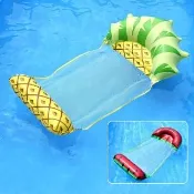 【costway】水果造型充氣水上漂浮床 加厚水上造型充氣浮排 泳池戲水玩具(附打氣筒 浮排浮板 造型充氣床)