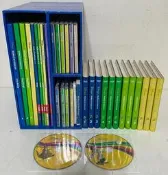 寰宇迪士尼美語　Listen 全 + Sing along 12片光碟+4本課本+5本手冊+8CD+小書+卡 送藍光2片