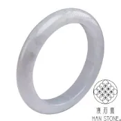 【漢石齋】天然翡翠A貨 手鐲玉鐲 冰糯種淺紫羅蘭(手圍18.7/ 版寬11.9mm)