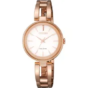 CITIZEN 星辰 (EM0639-81A)  ECO-DRIVE 光動能 玫瑰金LADY'S 時尚女錶 / 28MM