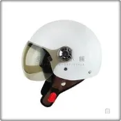 免運費 *安全帽小舖＊華泰K-808 飛行帽 Gogoro復古型 W造型鏡 白色
