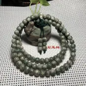 協貿國際日用品生活館 原生態石玉料星月菩提海南骨瓷綠幽靈108顆毛衣鏈奶奶灰佛珠手鏈