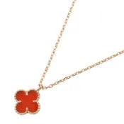 【DOKODEMO】【二手】梵克雅寶 (Van Cleef & Arpels) Sweet Alhambra 紅玉髓項鍊 VCARN59M00 頸圍 38/39.5cm K18PG（玫瑰金）Sweet Alhambra 紅玉髓項鍊