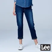 Lee 401 保暖彈性中腰合身小直筒九分牛仔褲 女 Modern Magma LL1803079GD
