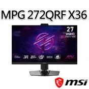 [小樹購] MSI 微星 MPG 272QRF X36 27吋 平面電競螢幕(27“/2560x1440/16:9/360Hz/IPS)