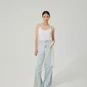 【giordano ladies】25ss_網紗長版背心(02465021)