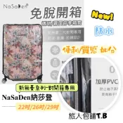 現貨 德國NaSaDen納莎登品牌新無憂二代系列【對開專用】透明套 免脫 拉鏈開箱 行李箱 透明/霧面保護套