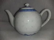 【老瓷】全新 早期水路進口稀有精品青花米粒柚子壺 米粒茶具 米粒壺 絕版老瓷器