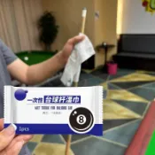 🔥限量搶購🔥球杆清潔溼巾一次性檯球擦布保養拋光專用清潔溼巾一次性拋光布