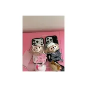 (店+)卡通秋冬蝴蝶結雪莉玫達菲熊適用iPhone17promax蘋果16手機殼15女