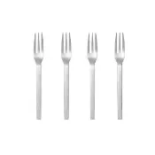 【ZWILLING 德國雙人】Minimale古典工業風甜點叉4件組-銀(德國雙人牌集團官方直營)