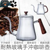 【台灣賣家】木柄皮革手沖咖啡壺 600ml 細口壺 咖啡壺 手沖壺 掛耳手沖壺 咖啡用具