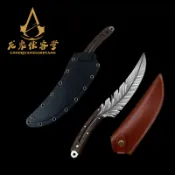 【臺灣爆款】龍泉俠客堂菜刀歐美經典羽毛廚師刀K鞘剔骨刀爆品歐式多用刀