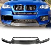 適用於 BMW寶馬 X5M E70 X6M E71 升級 碳纖維 前下巴 擾流板 前唇 定風翼