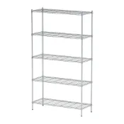(店+)【dayneeds 日需百備】輕型 120x45x210公分電鍍(鎖管)五層架 鐵力士架/收納層架/展示架/層架/鐵架