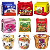 泡麵 統一肉燥麵 來一客 阿Q桶麵 味丹 滿漢大餐 維力炸醬麵