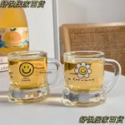 【韓國ins風】6件套 玻璃燒酒杯 迷你酒杯 果酒杯 威士忌杯 太陽花笑臉杯 聞香杯 笑臉玻璃杯 高腳杯 禮盒