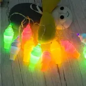 夏季擺地攤貨源甜筒冰淇淋LED燈串 兒童節日幼兒園遊樂園裝飾彩燈
