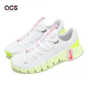 Nike 訓練鞋 Wmns Free Metcon 5 女鞋 白 螢光黃 健身 運動鞋 DV3950-104
