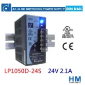 REIGNPOWER 軌道式電源供應器 LP1050D-24S 24V 2.1A 50W-HM工業自動化