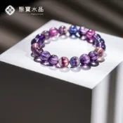 【彩螢石手珠】手排 晶洞 原礦 手鍊 晶簇 晶花 手鍊 貔貅 紫超七 超七水晶 聚寶水晶
