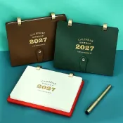 客製化 臺歷 2027新款檯曆創意定製logo高檔日曆筆記本公司企業辦公室銀行桌面擺件檯曆訂製新款開業禮原創新年曆月曆