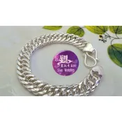 銀器飄香《990純銀 /台灣製/雙善/手工/寬約1.1公分/刻花 純銀男手鍊/銀手鍊》任何長度都可訂做﹝A-1025﹞