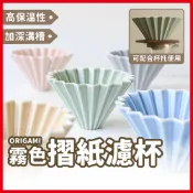 ORIGAMI 霧色 摺紙濾杯 陶瓷濾杯 手沖濾杯 V型 錐形 蛋糕型  S/M 日本製 濾杯 《熾咖啡》